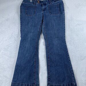 Coldwater Creek Bootcut Jeans Women Size 14P Mid Rise Coin Pockets Blue